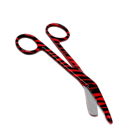 A2Z Scilab Red Zebra Full Coated Pattern Color Lister Bandage Scissors 4.5" A2Z-ZR024